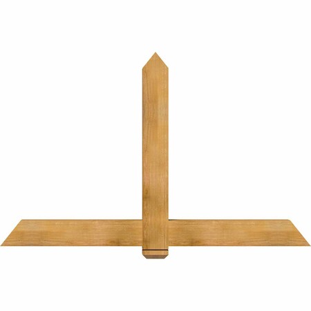 Ekena Millwork Eugene Rough Sawn Timber Gable Bracket, Western Red Cedar, 72"W x 45"H x 4"D x 6"F, 15/12 Pitch GBW072X45X0406EUG00RWR